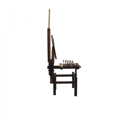 Anacleto Spazzapan Italian Sculptural Wooden Chairs Sono by Anacleto Spazzapan 1980s Set of Two