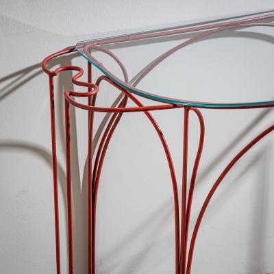 Anacleto Spazzapan Red Console Table by Anacleto Spazzapan Italy Mid 20th Century