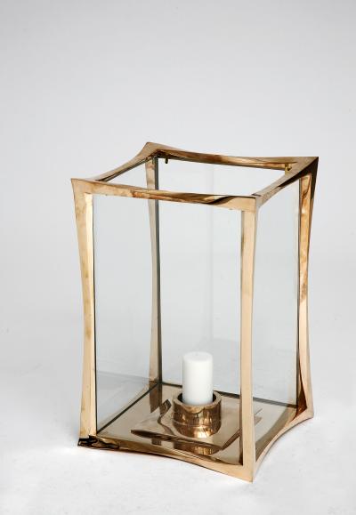 Anasthasia Millot Pair of Lanterns in Bronze by Anasthasia Millot