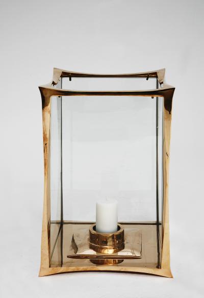 Anasthasia Millot Pair of Lanterns in Bronze by Anasthasia Millot