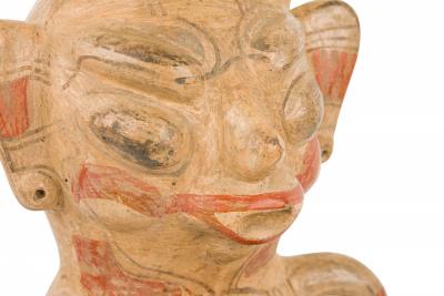 Ancient Costa Rican Guanacaste Nicoya Style Polychromed Terracotta Figural Scu