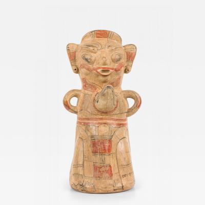 Ancient Costa Rican Guanacaste Nicoya Style Polychromed Terracotta Figural Scu