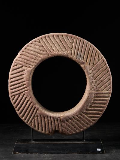 Ancient Red Stone Village Millstone probably from Ghana