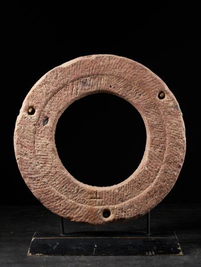 Ancient Red Stone Village Millstone probably from Ghana