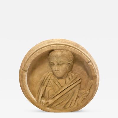 Ancient Roman Carved Marble Roundel