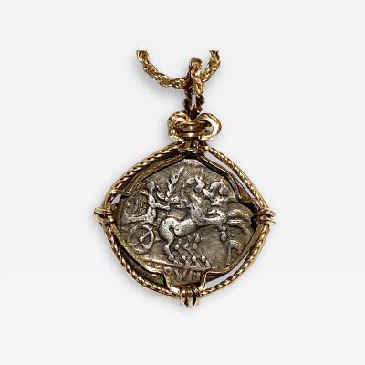 Ancient Roman Chariot Coin