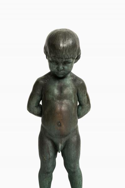 Anders J nsson Sculpture Boy With Apple Founded mark Erik Pettersson fud 