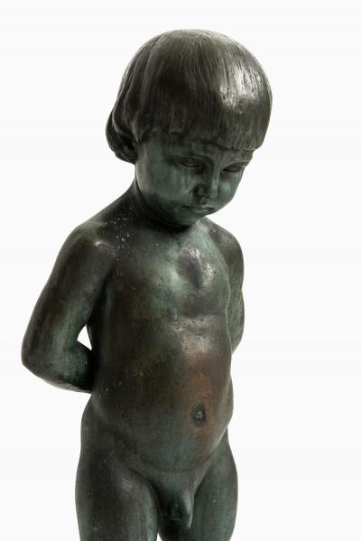 Anders J nsson Sculpture Boy With Apple Founded mark Erik Pettersson fud 