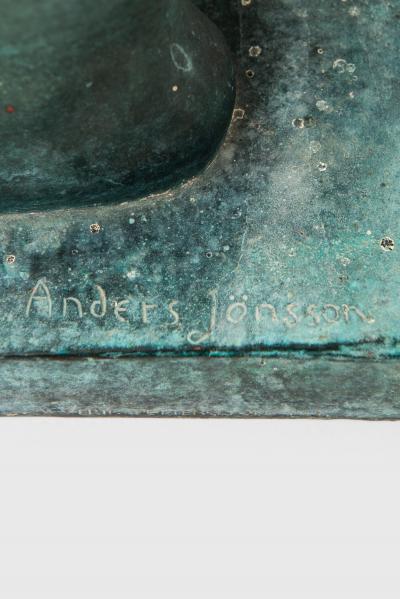 Anders J nsson Sculpture Boy With Apple Founded mark Erik Pettersson fud 