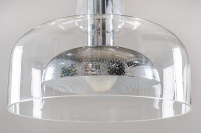 Anders Pehrson Scandinavian Pendant in Glass and Chrome by Anders Pehrson for Atelj Lyktan