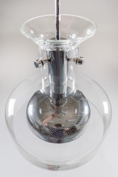 Anders Pehrson Scandinavian Pendant in Glass and Chrome by Anders Pehrson for Atelj Lyktan