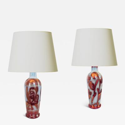 Andersson Johansson H gan s Duo of Table Lamps by Edgar B ckman for H gan s