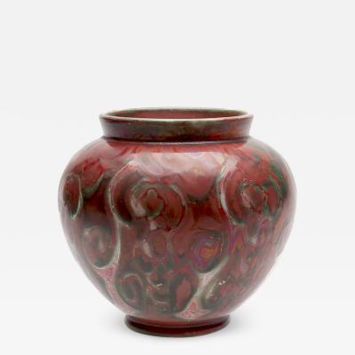 Andersson Johansson H gan s Luster Glazed Vase With Floral Design by Hoganas