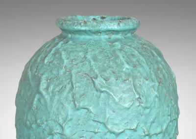 Andersson Johansson H gan s Monumental Textured Vase in Celadon Glaze by Ekeby
