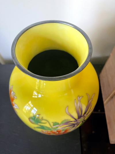 Ando Jubei Japanese Cloisonn Vase Ando Jubei with Storage Box