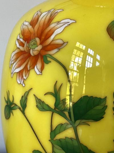 Ando Jubei Japanese Cloisonn Vase Ando Jubei with Storage Box