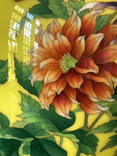 Ando Jubei Japanese Cloisonn Vase Ando Jubei with Storage Box