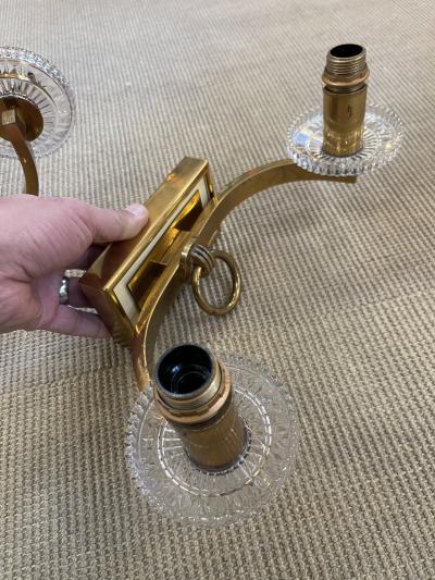 Andr Arbus 1940s French sconces in the style of Andr Arbus