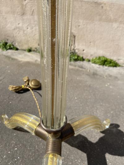 Andr Arbus 1940s Murano glass floor lamp by Veron se for Andr Arbus