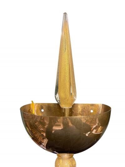 Andr Arbus 1960s Brass and Murano glass sconces by Andr Arbus