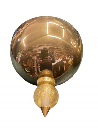 Andr Arbus 1960s Brass and Murano glass sconces by Andr Arbus