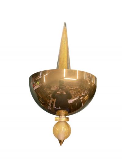 Andr Arbus 1960s Brass and Murano glass sconces by Andr Arbus