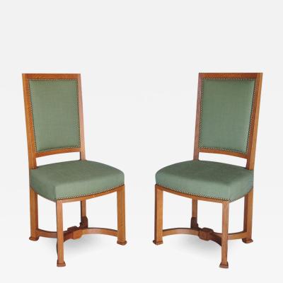 Andr Arbus 2 Fine French 1950s Solid Oak Chairs by Arbus