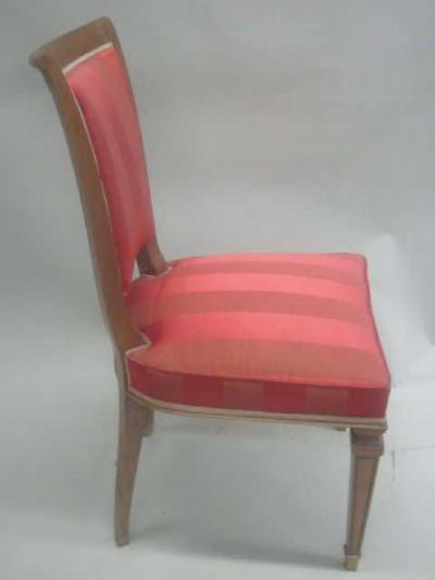 Andr Arbus 2 French Mid Century Modern Neoclassical Side Desk Chairs Attr to Andre Arbus