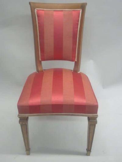 Andr Arbus 2 French Mid Century Modern Neoclassical Side Desk Chairs Attr to Andre Arbus