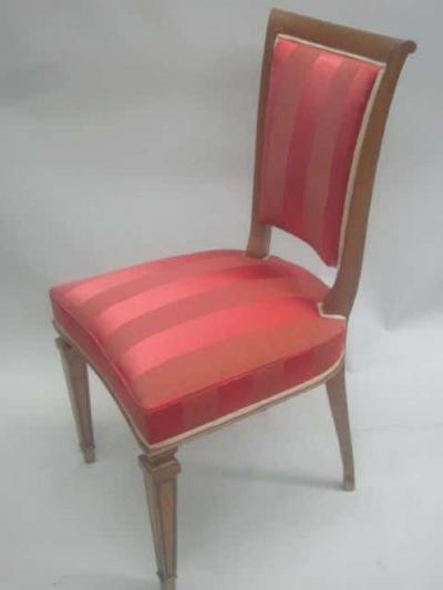 Andr Arbus 2 French Mid Century Modern Neoclassical Side Desk Chairs Attr to Andre Arbus