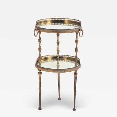 Andr Arbus A French bronze glass petite drinks table in manner of Andre Arbus C 1950 