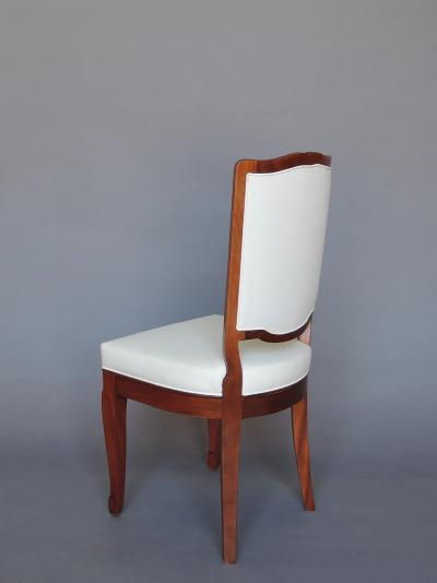 Andr Arbus A Set of 12 Fine French Art Deco Mahogany Dining Chairs in the Manner of Arbus