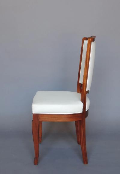 Andr Arbus A Set of 12 Fine French Art Deco Mahogany Dining Chairs in the Manner of Arbus