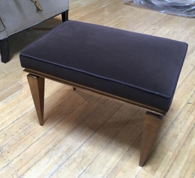 Andr Arbus Andr Arbus Sycamore Stool Newly Covered in Taupe Velvet