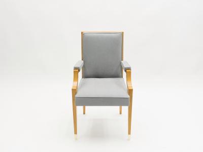 Andr Arbus Andr Arbus pair of ash wood neoclassical armchairs 1940s