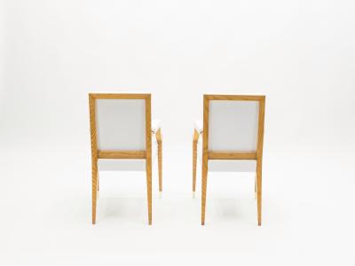 Andr Arbus Andr Arbus pair of ash wood neoclassical armchairs 1940s