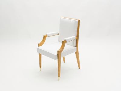Andr Arbus Andr Arbus pair of ash wood neoclassical armchairs 1940s
