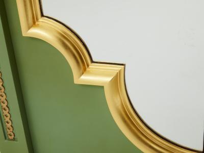 Andr Arbus Andr Arbus pair of celadon green lacquered wardrobes gilt brass 1930