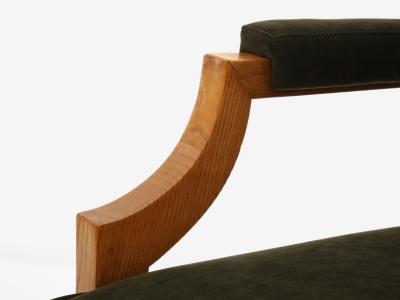 Andr Arbus Andr Arbus set of four ash wood neoclassical armchairs 1940s