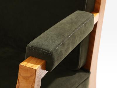 Andr Arbus Andr Arbus set of four ash wood neoclassical armchairs 1940s
