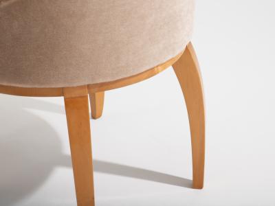 Andr Arbus Andr Arbus sycamore mohair velvet desk or vanity table chair 1934