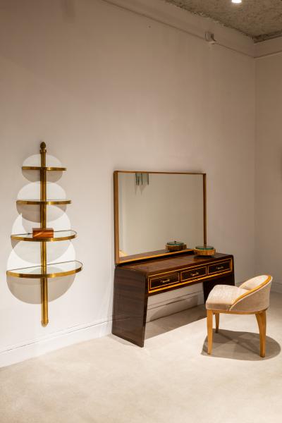 Andr Arbus Andr Arbus sycamore mohair velvet desk or vanity table chair 1934