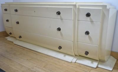 Andr Arbus Andre Arbus Early Documented Cream Lacquered Cream Chest of Drawers