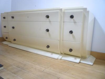 Andr Arbus Andre Arbus Early Documented Cream Lacquered Cream Chest of Drawers