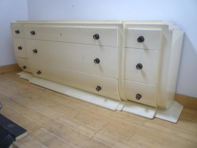 Andr Arbus Andre Arbus Early Documented Cream Lacquered Cream Chest of Drawers