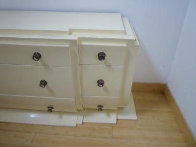 Andr Arbus Andre Arbus Early Documented Cream Lacquered Cream Chest of Drawers