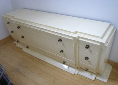 Andr Arbus Andre Arbus Early Documented Cream Lacquered Cream Chest of Drawers