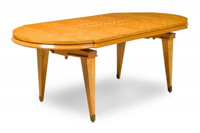 Andr Arbus Andre Arbus French Mid Century Sycamore Inlaid and Veneered Dining Table