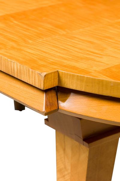 Andr Arbus Andre Arbus French Mid Century Sycamore Inlaid and Veneered Dining Table