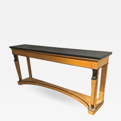 Andr Arbus Andre Arbus Long Neo Classic Sycamore Console with 4 Front Drawers